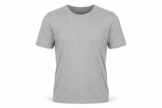 Hugo Boss Men's Grey Medium Logo Cotton Crew Neck T-Shirt