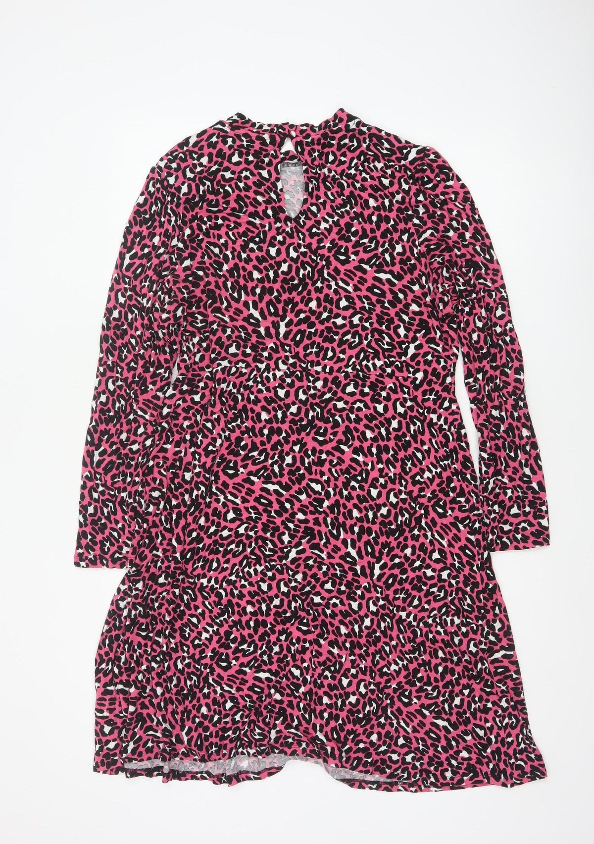 Marks & Spencer Collection Women’s Pink Leopard Print Fit & Flare Dress UK 16