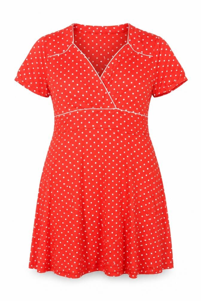 Joe Browns Women Red Polka Dot Fit & Flare Midi Dress UK 18