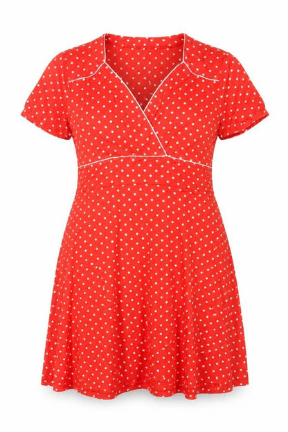 Joe Browns Women Red Polka Dot Fit & Flare Midi Dress UK 18