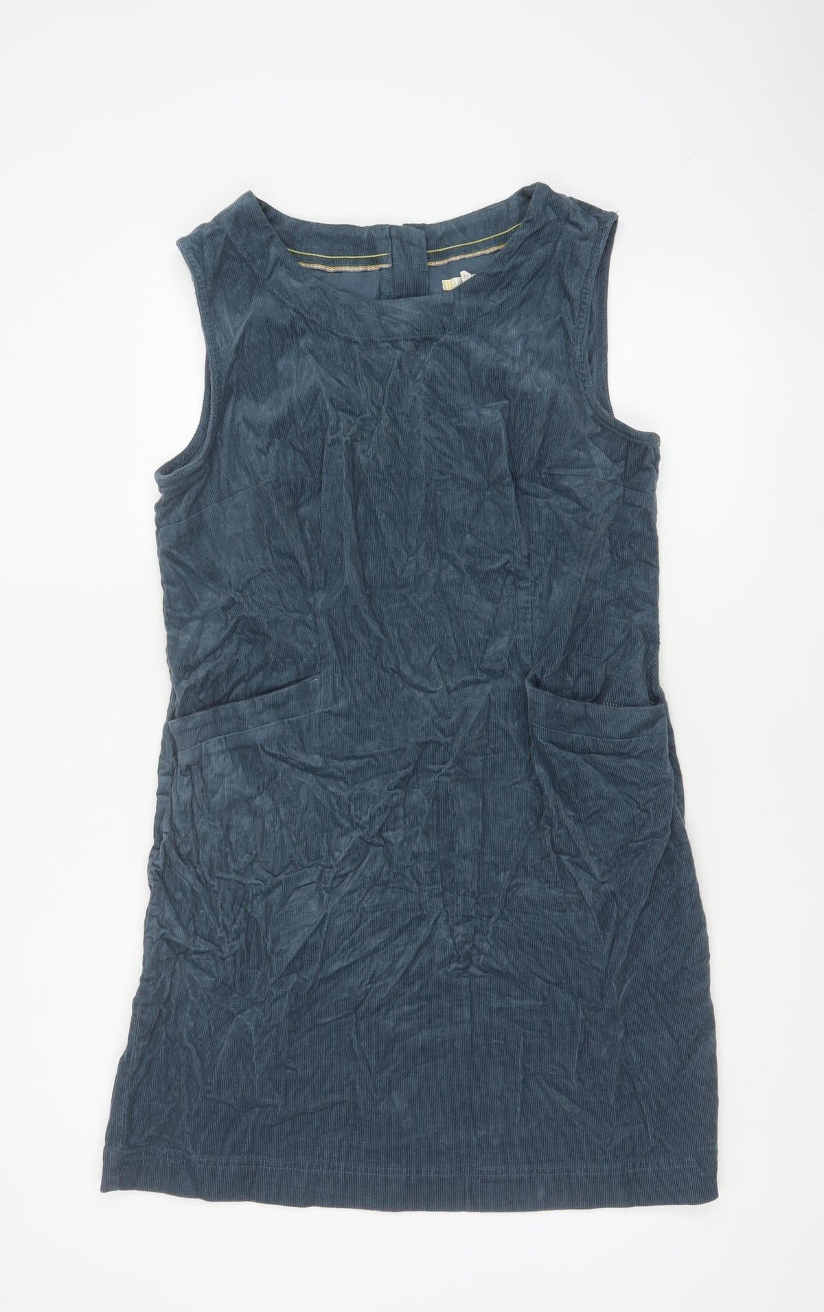 White Stuff Women Blue UK 14 Corduroy Shift Dress Sleeveless Pockets