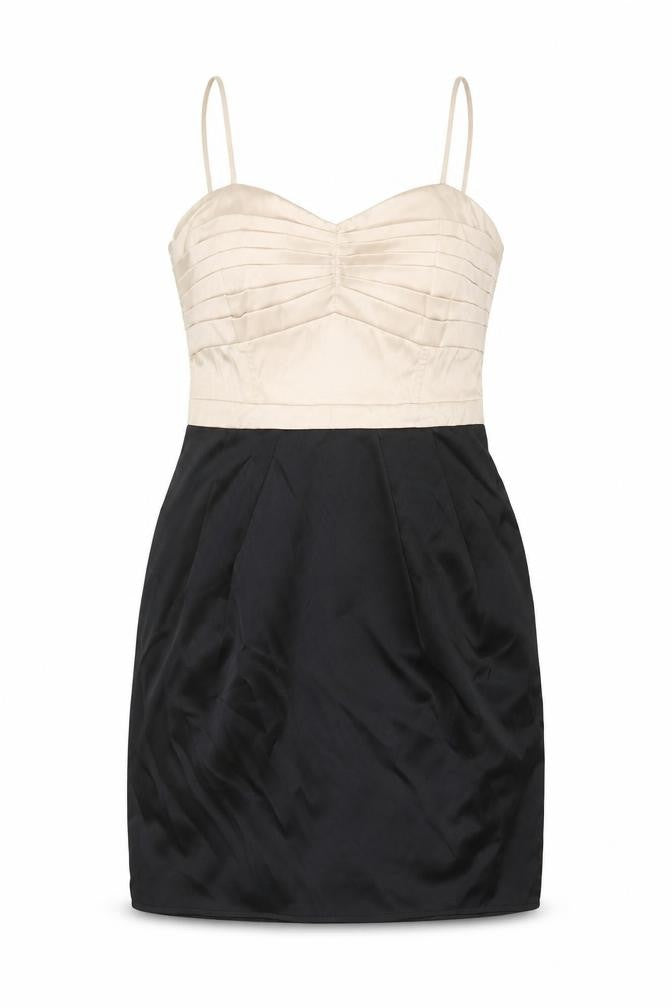 H&M Women Black Ivory UK 12 Bodycon Sweetheart Mini Party Dress