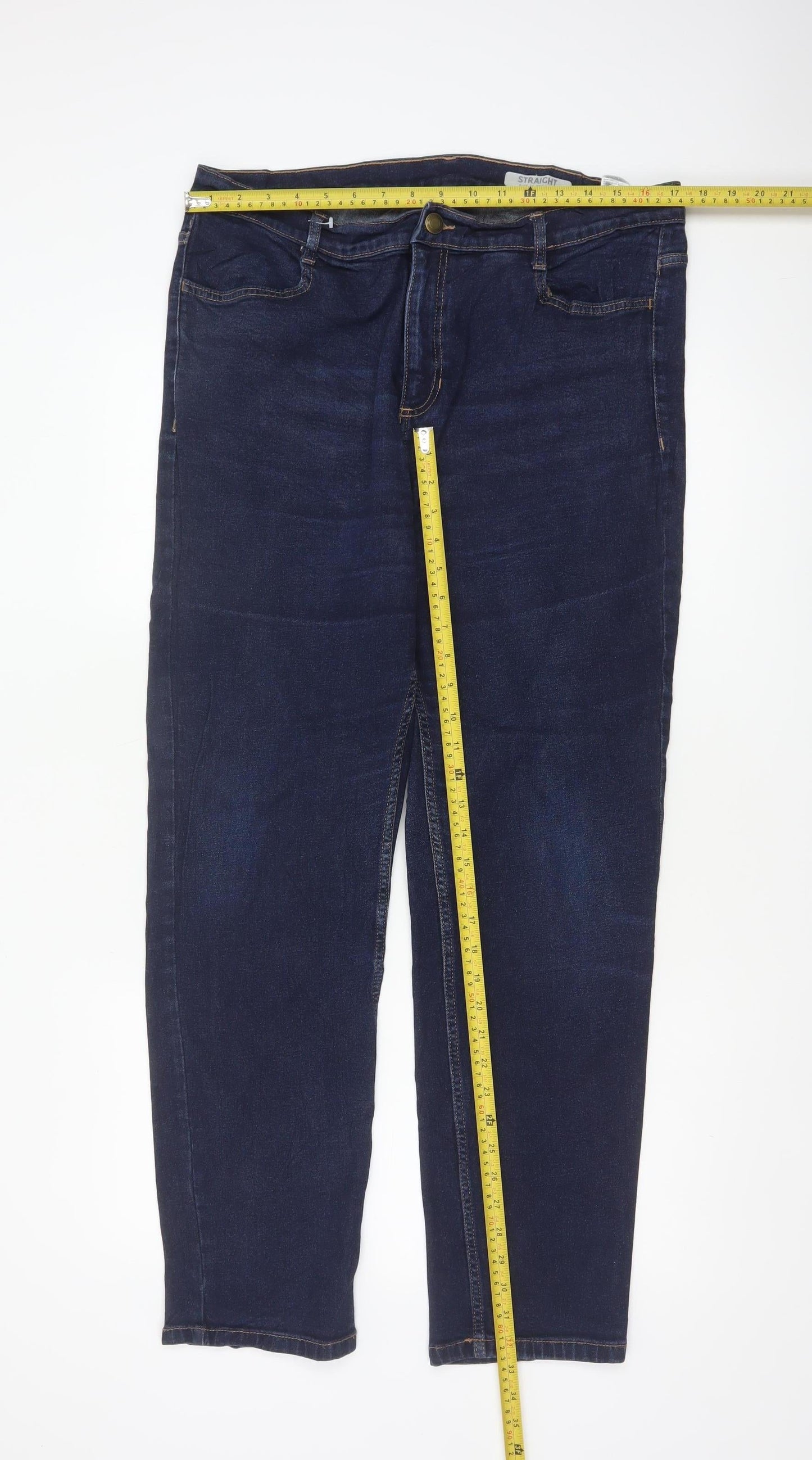 Marks and Spencer Women Blue UK 16 Straight Regular Stretch Jeans