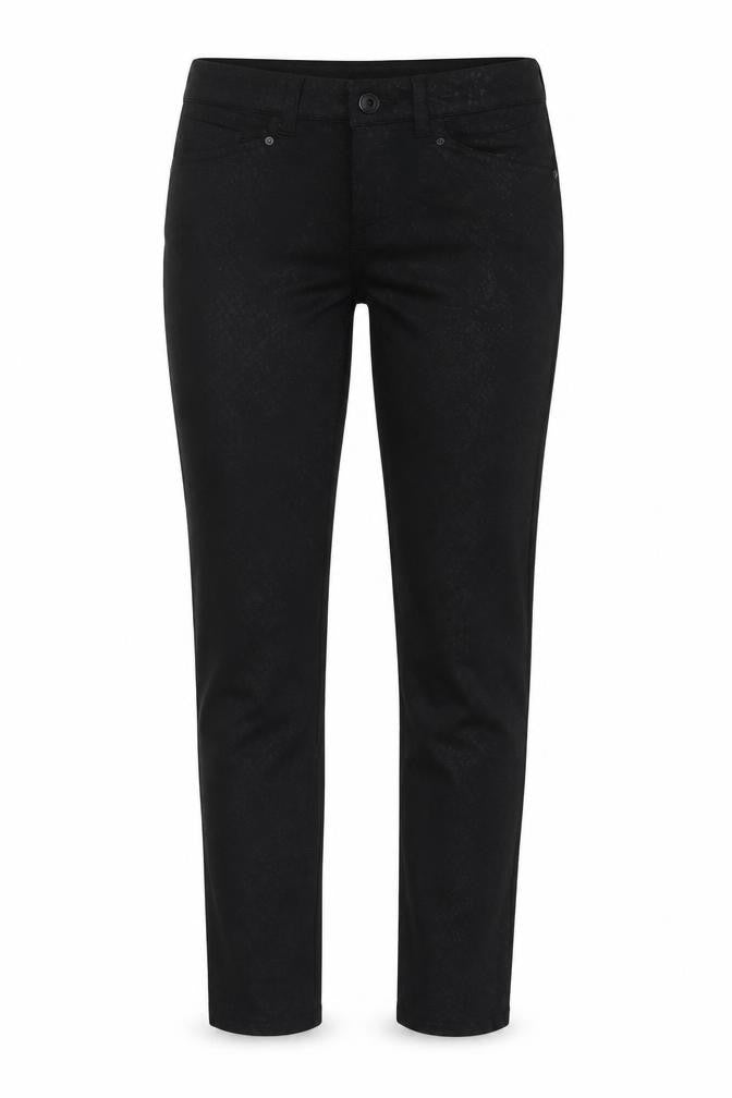 Fiveunits Women Black Animal Print Size 28 Oliva Skinny Trousers