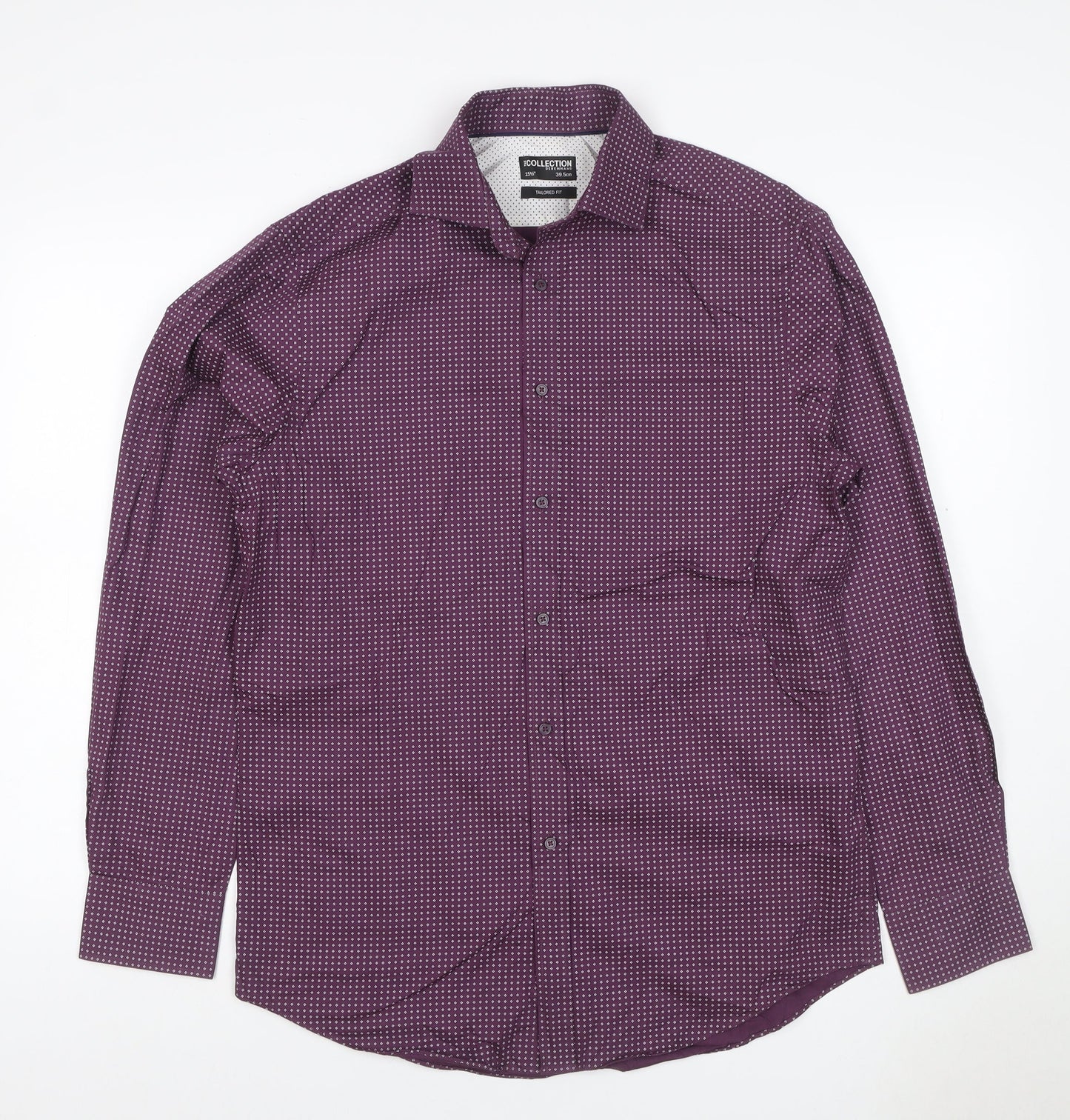 The Collection Debenhams Men Purple 15.5 Slim Geometric Shirt