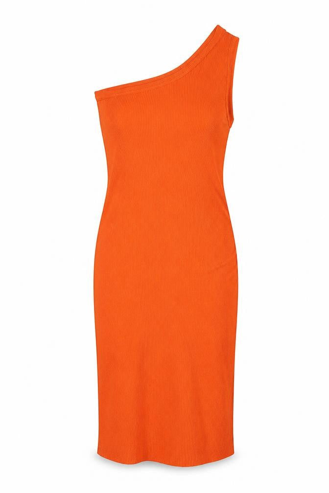 Threadbare Women Orange Size 8 Midi Knit Sleeveless Jumper Dress