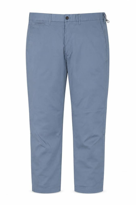 Marks & Spencer Men’s Blue 34 Straight Lightweight Polyester Cotton Trousers