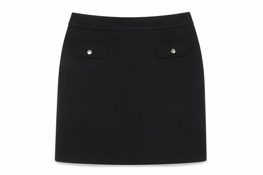 Roman Petite Women Black UK 12 Straight Pencil Knee Skirt NWT