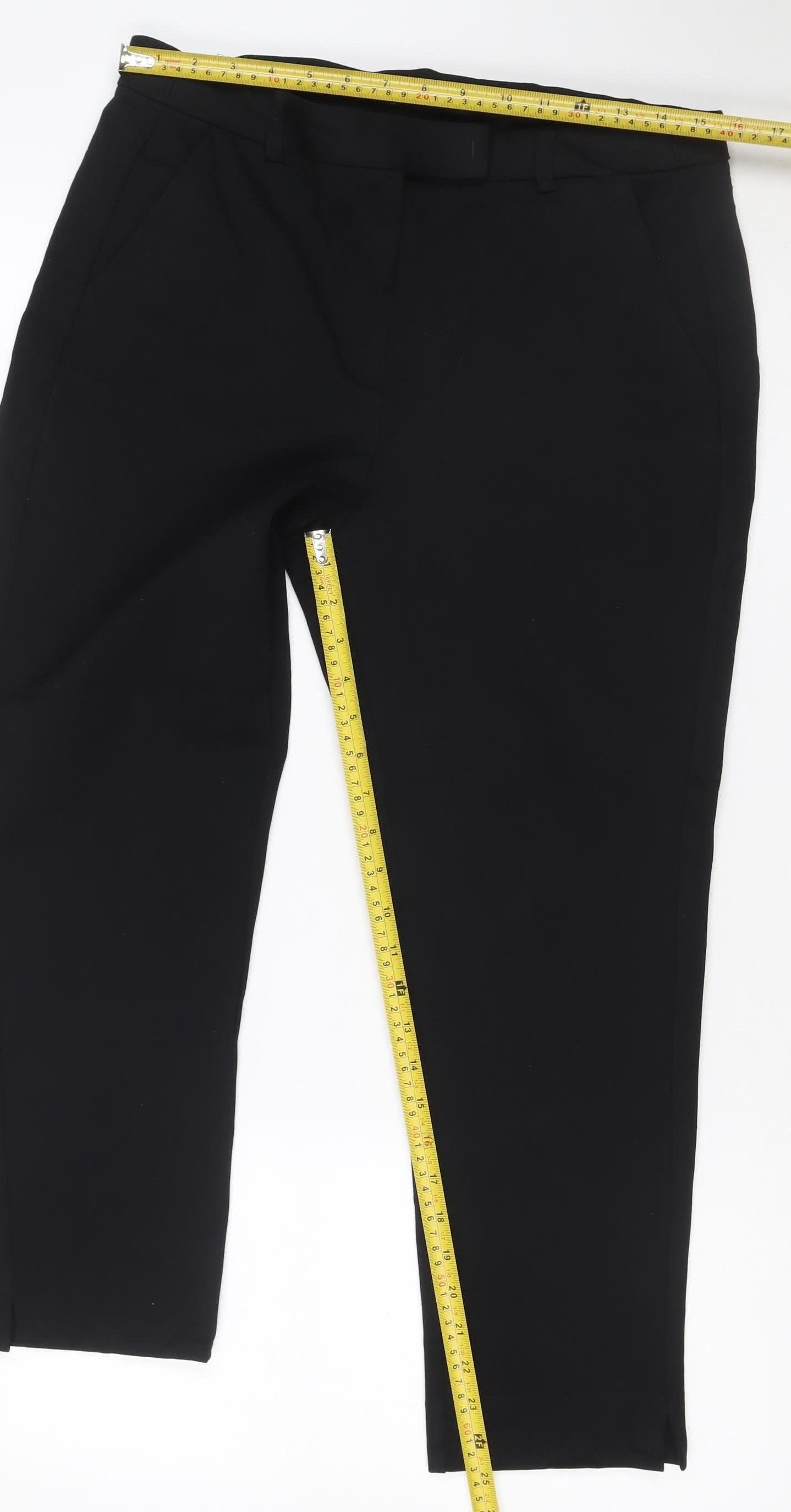 Marks & Spencer Women's Black UK 14 Short Straight Dress Trousers