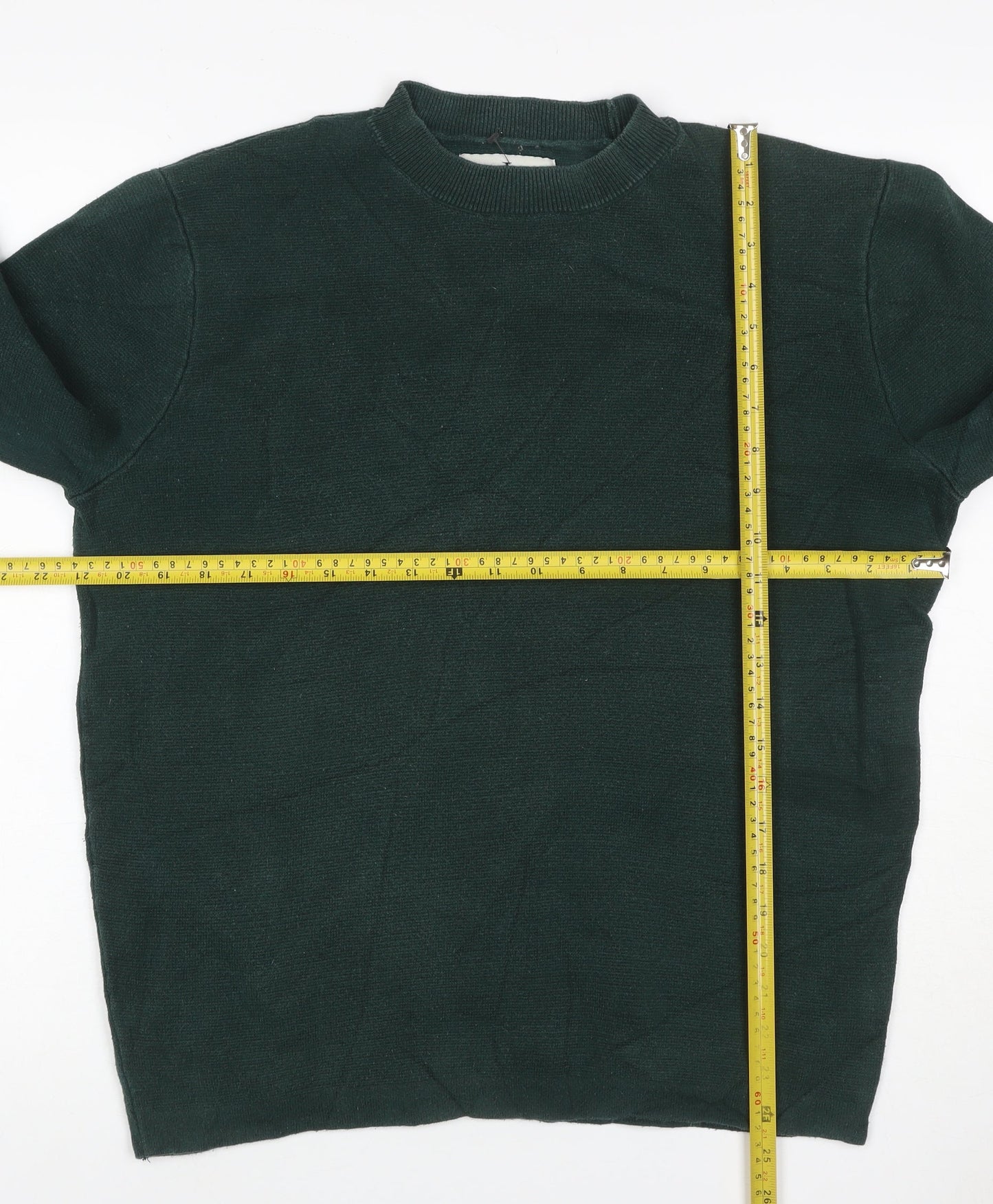 Jasper Conran Men's Green M Cotton Crew Neck Pullover Jumper