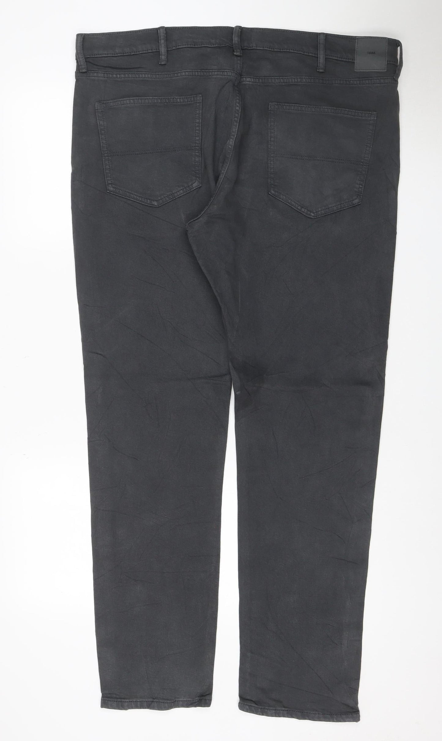 Marks & Spencer Men’s Black Slim Fit 40/33 Stretch 5 Pocket Trousers