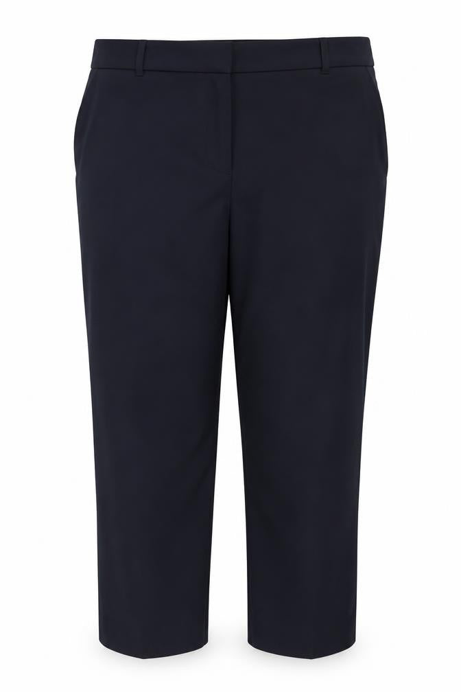Marks & Spencer Women Black Size 20 Wide Leg Belted Smart Dress Trousers