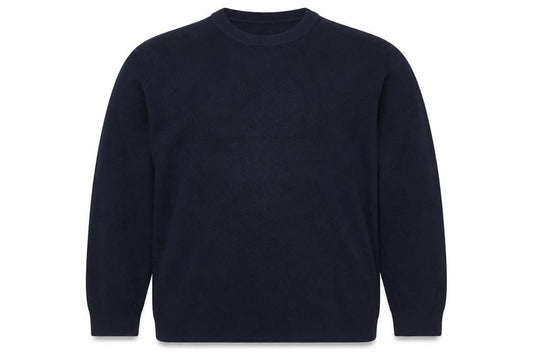 Marks & Spencer Men's Navy 2XL Cotton Blend Crew Neck Pullover Jumper