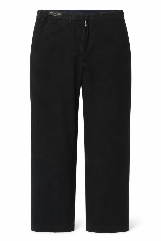 Marks & Spencer Women’s Black Cotton Straight Trousers 36/31 Regular