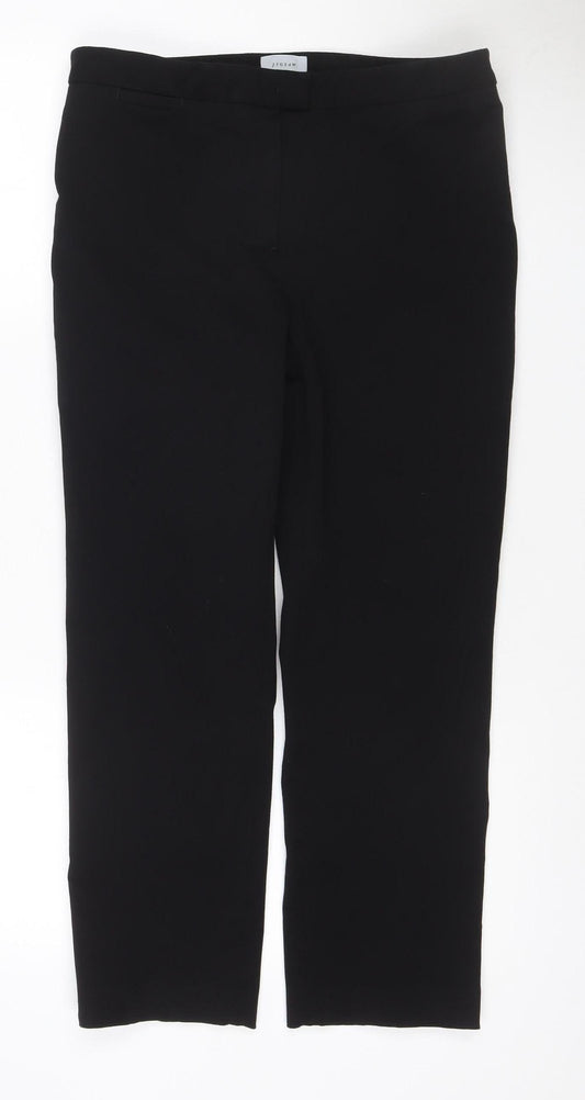 Jigsaw Women’s Black UK 12 Tailored Straight Leg Trousers
