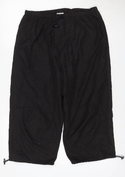 Elam Women’s Black UK 18 Wide-Leg Drawstring Trousers
