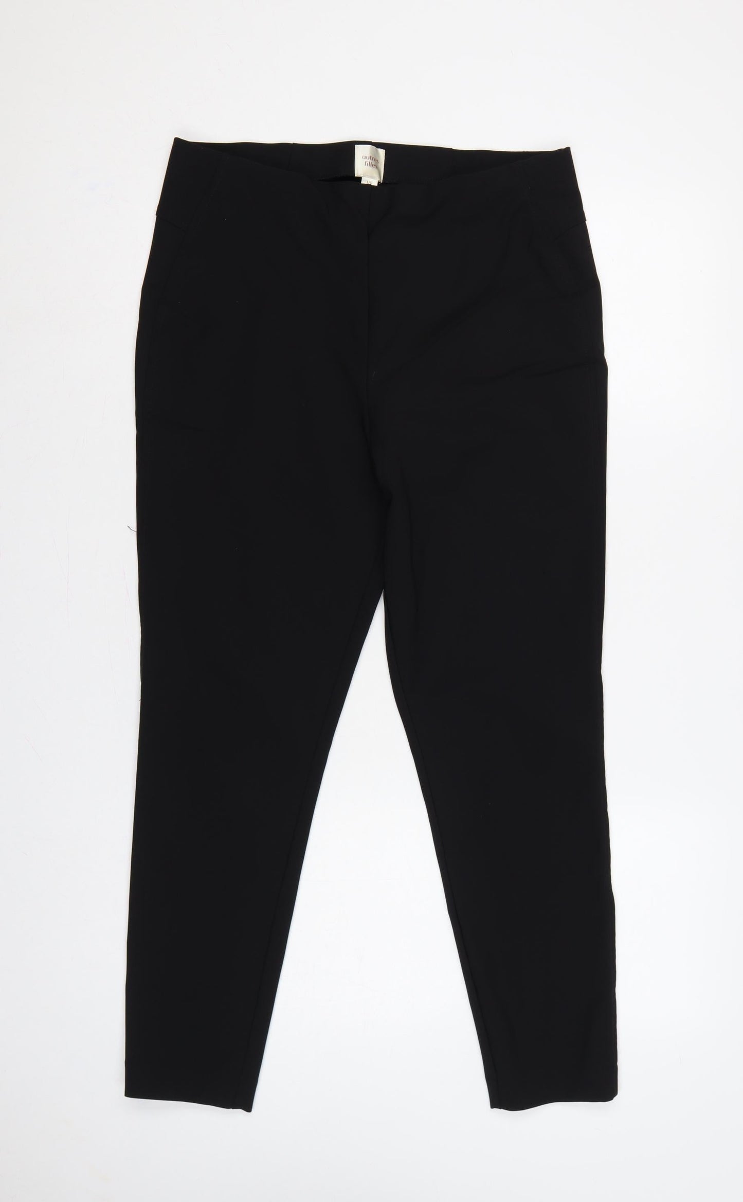 Autres Filles Women Black L High Rise Stretch Nylon Leggings