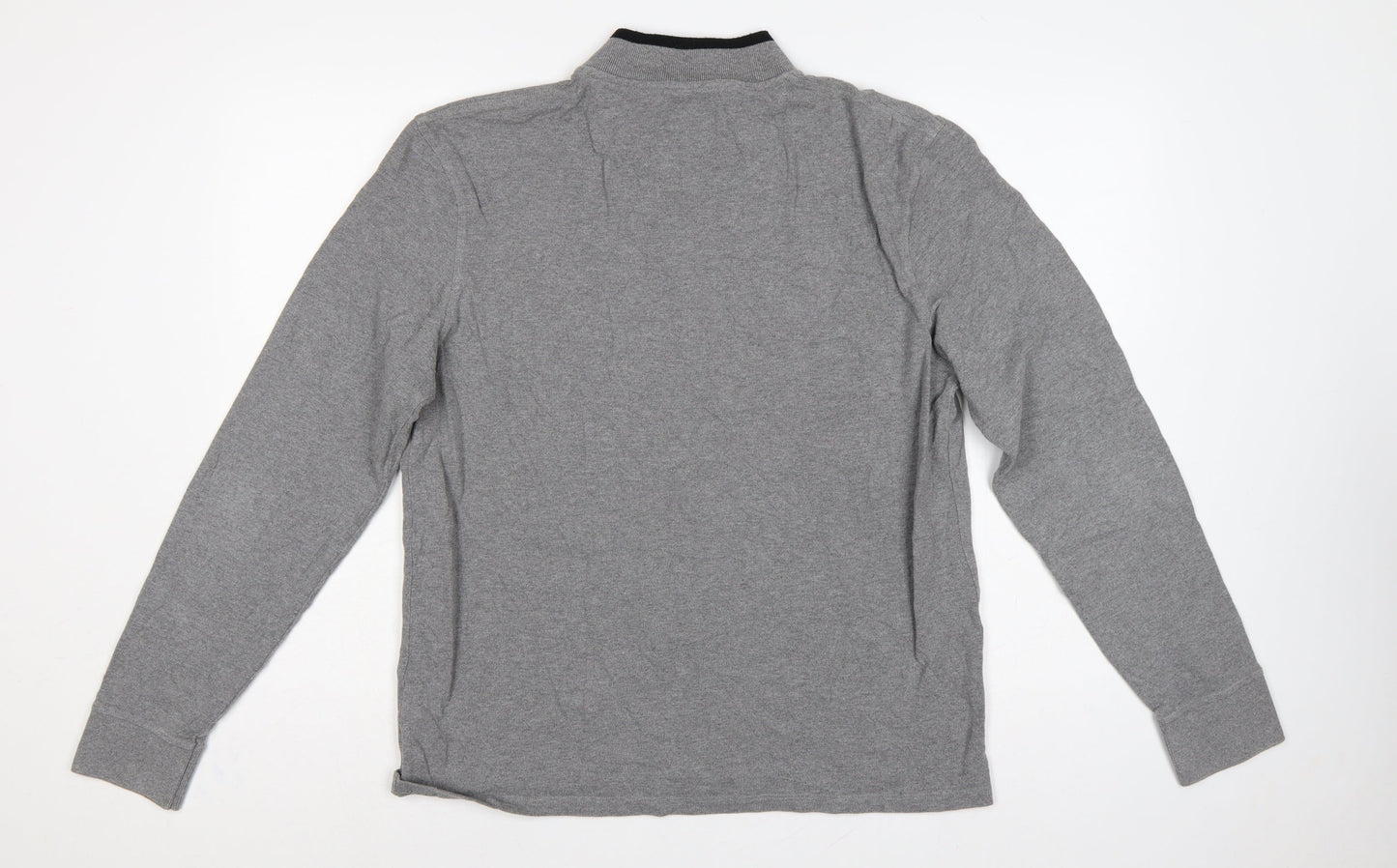 Barbour International Men’s Grey L 1/4 Zip Logo Sweatshirt