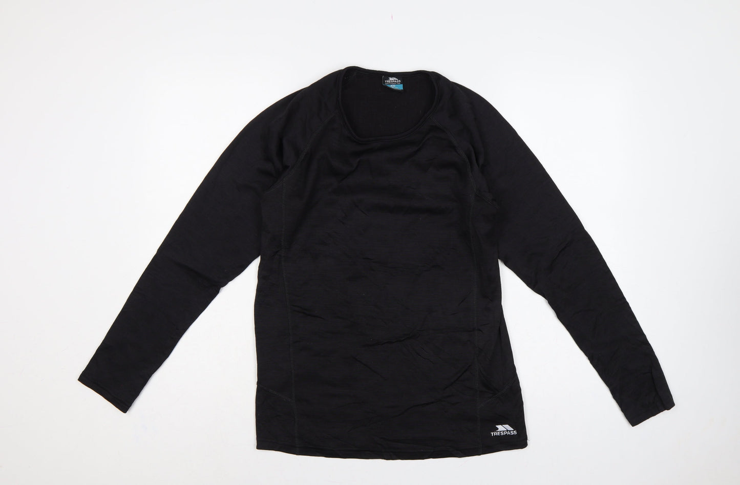 Trespass Men’s Black XS Long Sleeve Athletic Basic T-Shirt 32-34in