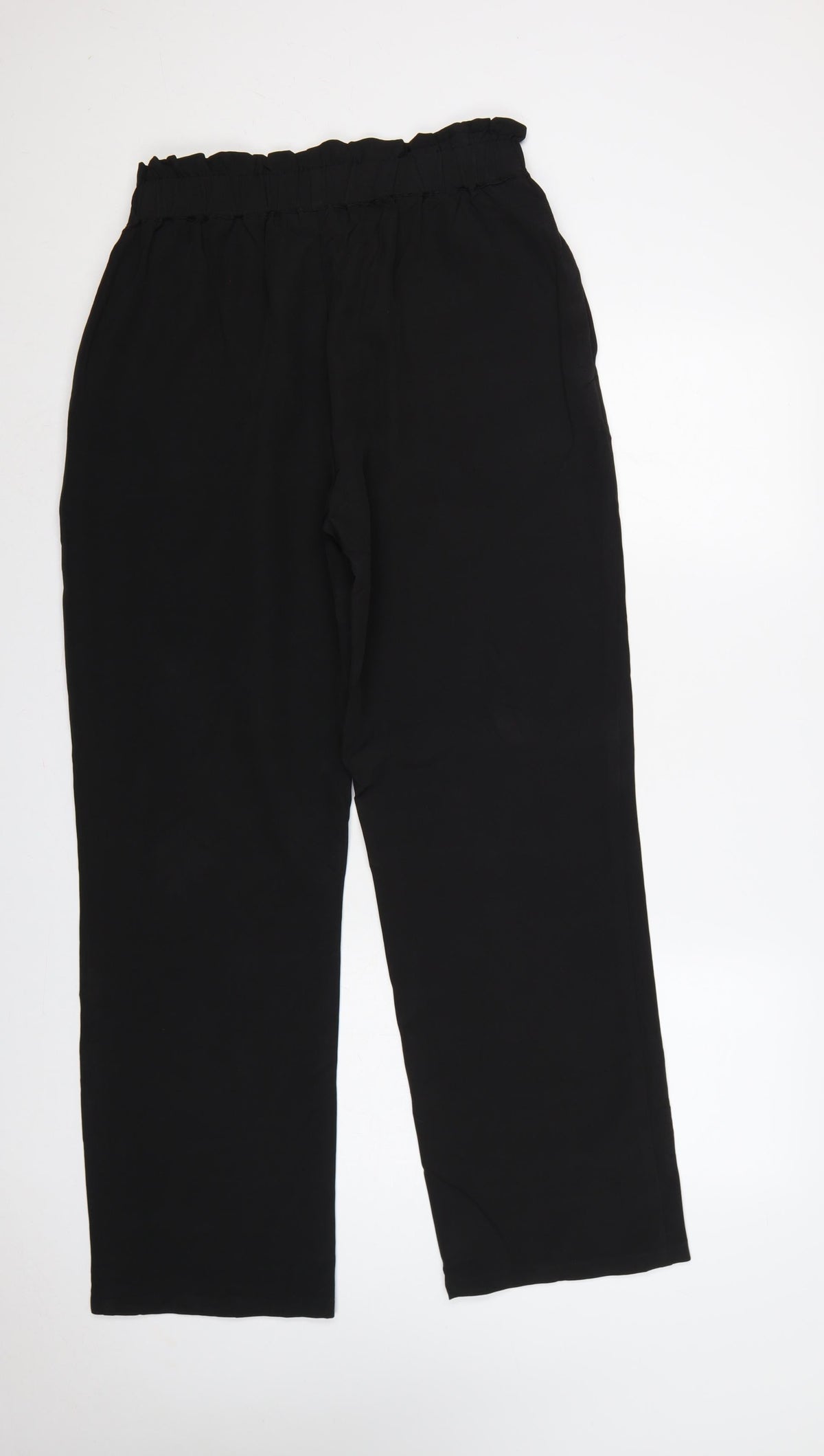 Compania Fantastica Women’s Black UK 12 Paperbag Wide-Leg Trousers