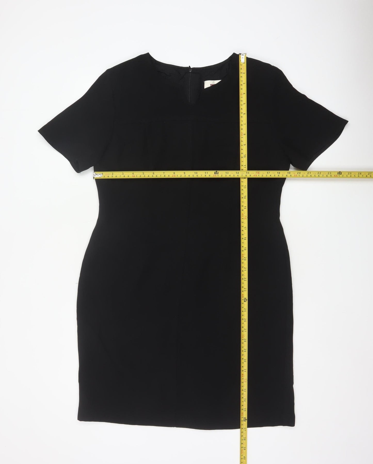 Hamells Women Black UK 16 Knee Length Sheath Dress Flared Sleeve