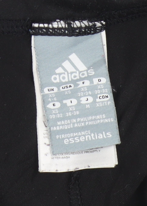 Additional view of Adidas Women Black XS Climalite 3 Stripe Skinny Leggings Gym