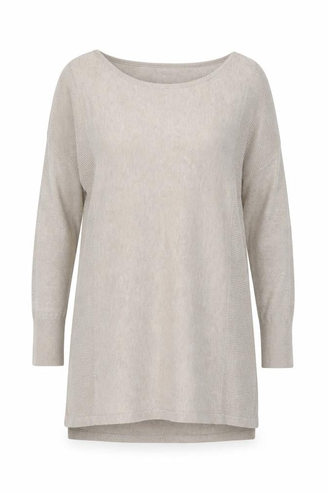 White Label The White Company Women Beige UK 14 Longline Tunic Jumper