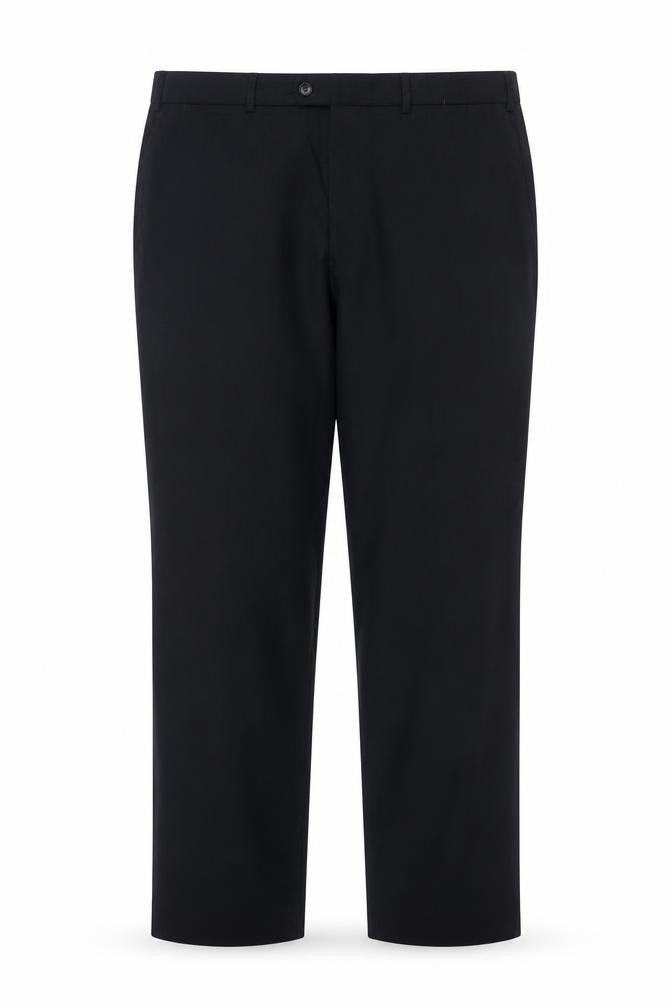 Marks & Spencer Men's Navy 40in Wool Blend Tailored Dress Trousers