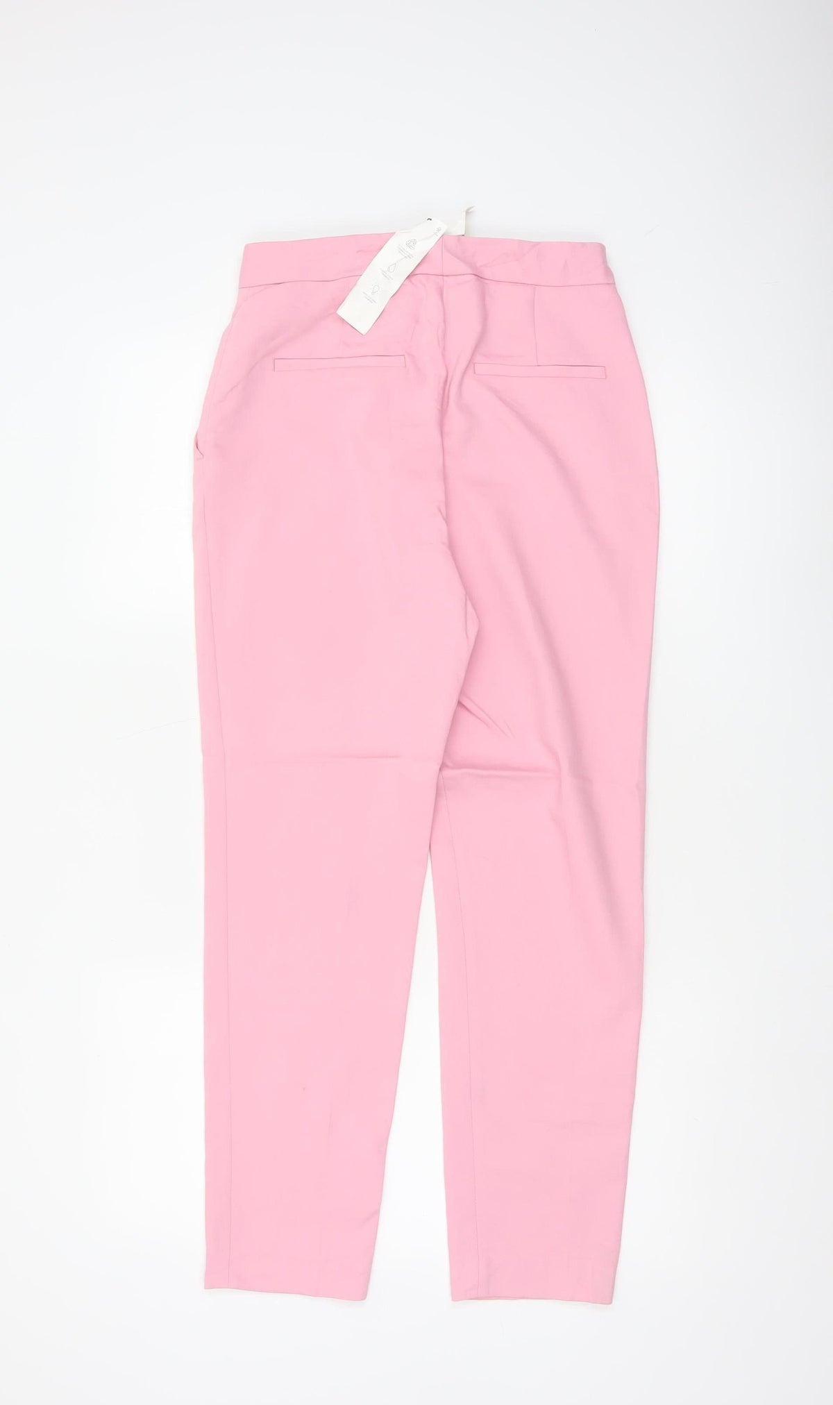 Zara Women Pink Size 8 High Rise Tapered Button Detail Trousers