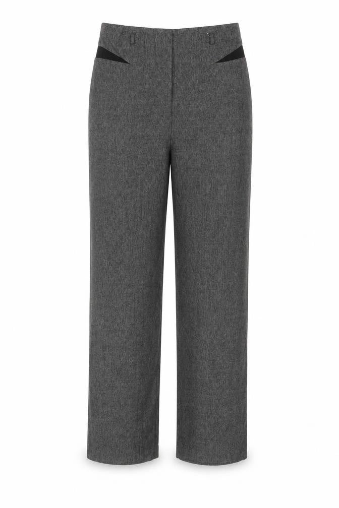 Next Women’s Grey Straight Leg Dress Trousers Size 12 Regular