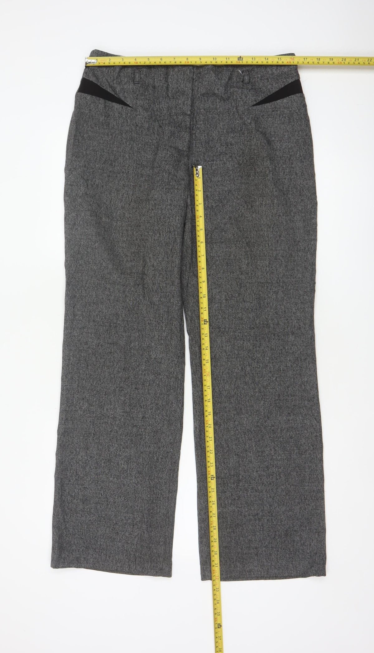 Next Women’s Grey Straight Leg Dress Trousers Size 12 Regular