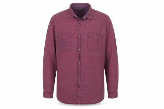 Burton Men’s Red XL Geometric Print Cotton Long Sleeve Button-Up Shirt