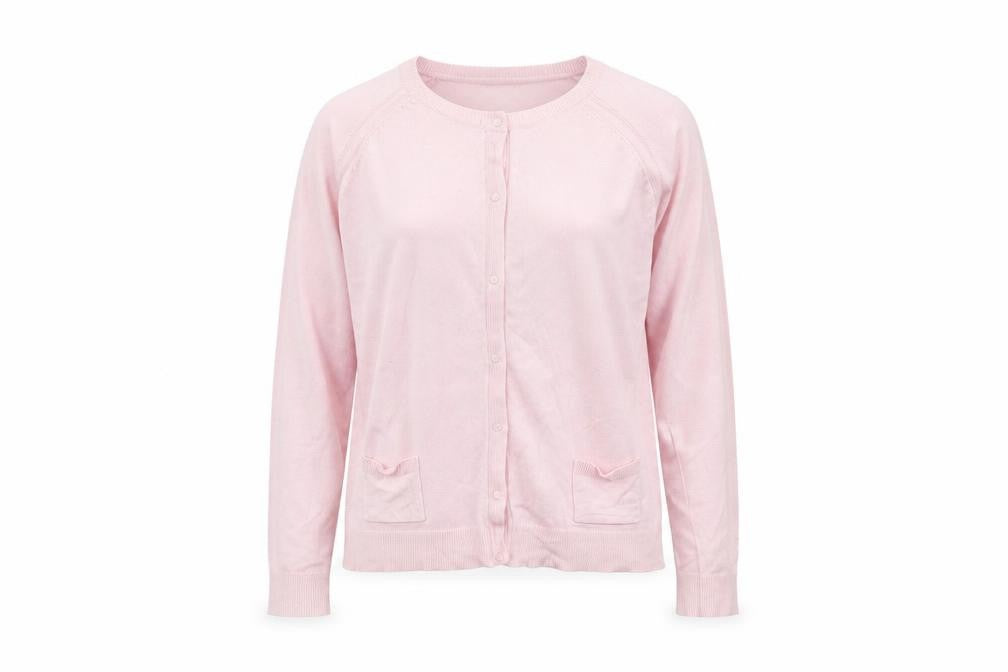 Jasper Conran Jeans Women Pink M Button Front Knit Cardigan Pockets