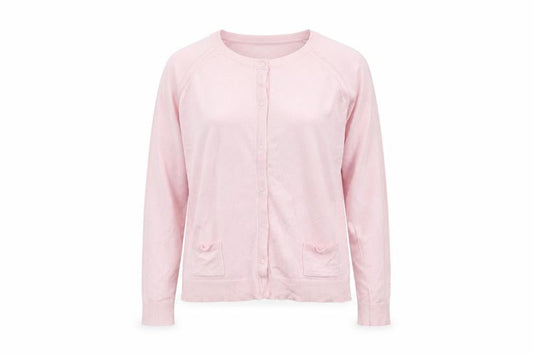Jasper Conran Jeans Women Pink M Button Front Knit Cardigan Pockets