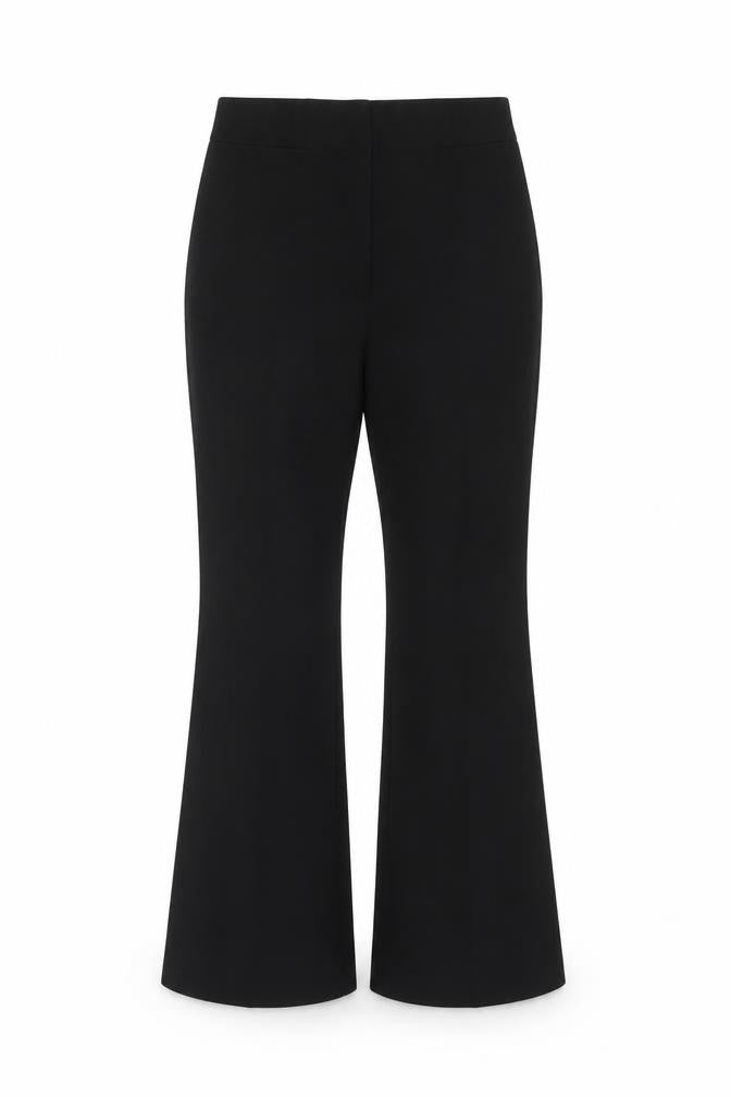 Marks & Spencer Women's Black Size 16 Flared Stretch Trousers