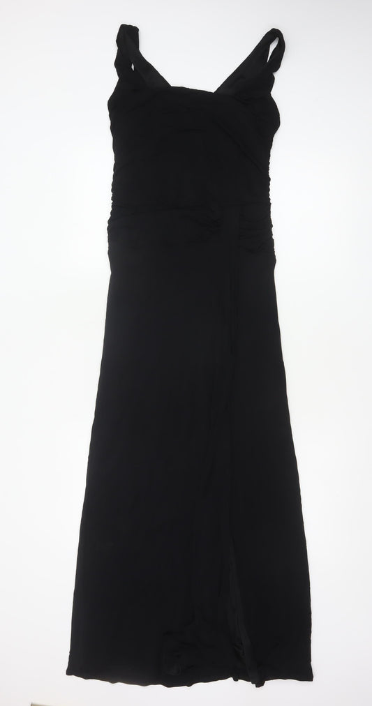 Coast Women’s Black UK 12 Ruched Square Neck Mermaid Maxi Dress