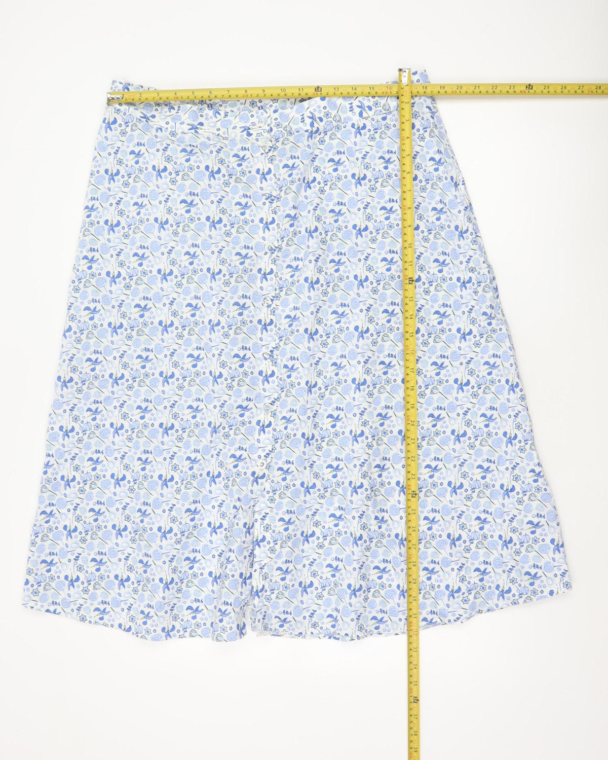 Marks & Spencer Women Blue Floral Midi A-Line Skirt UK 20