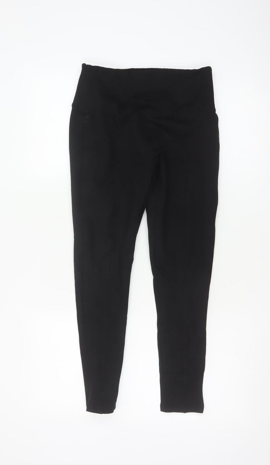 Marks & Spencer Women Black UK 10 High Waist Skinny Stretch Leggings