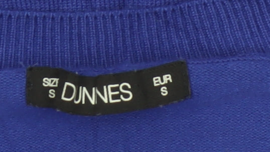 Additional view of Dunnes Women Blue S Fine Knit Crew Neck Zip Hem Jumper