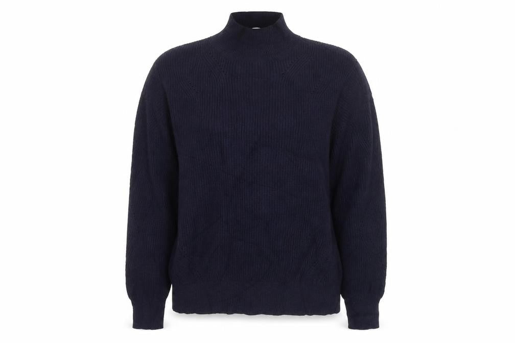 Noisy May Women Blue XS Roll Neck Cable Knit Jumper Long Sleeve