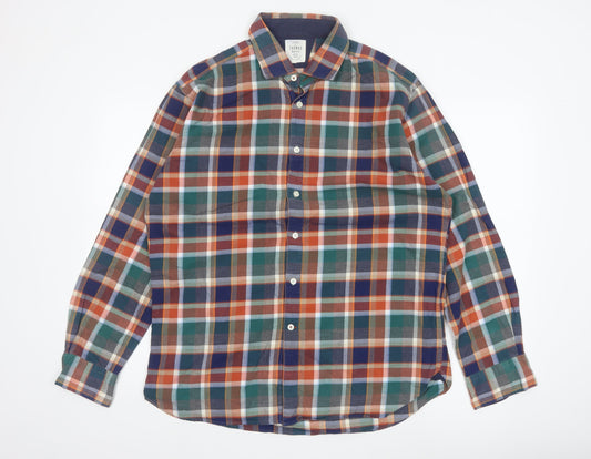 T.M. Lewin Thomas Mayes Men’s L Multicoloured Plaid Cotton Shirt