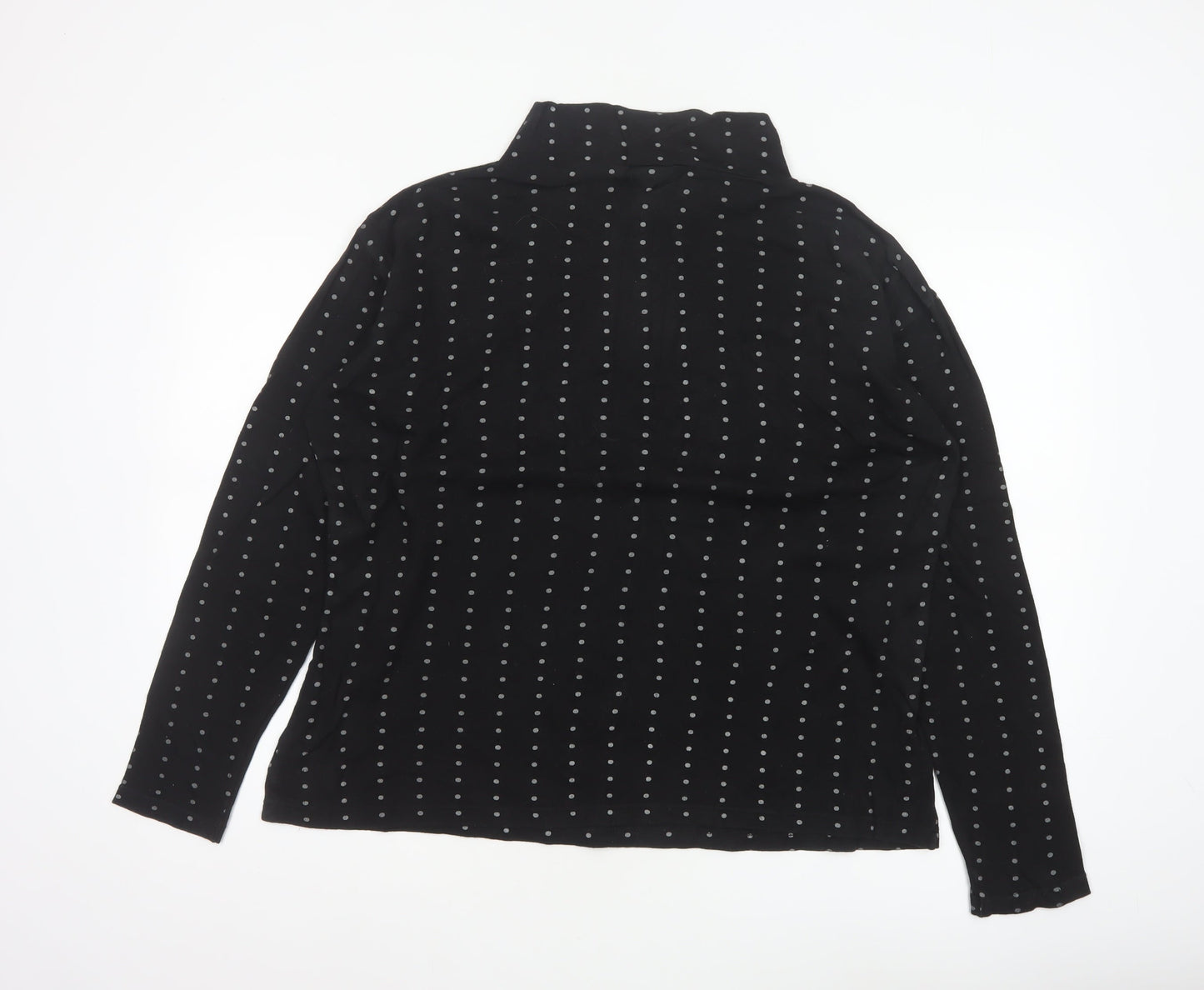 Trespass Women's Black Polka Dot 1/4 Zip High Neck Sweatshirt 2XL