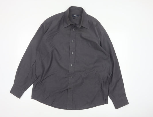 Blazer Shirtmakers Men's Black 15.5 Cotton Rich Long Sleeve Shirt