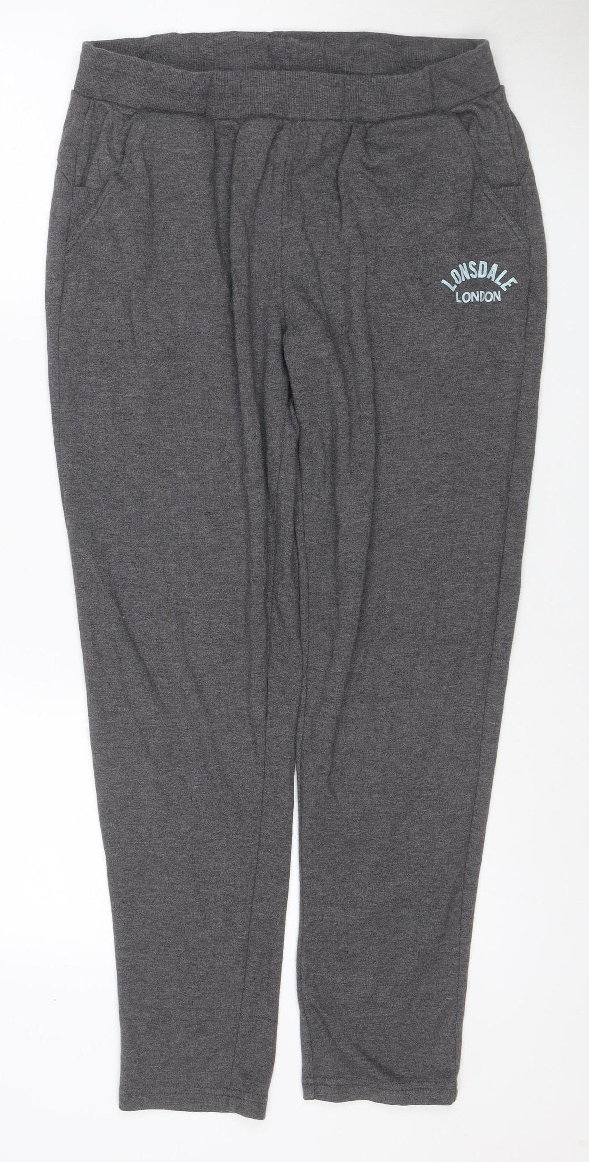 Lonsdale London Women’s Grey UK 16 Jogger Sweatpants Logo