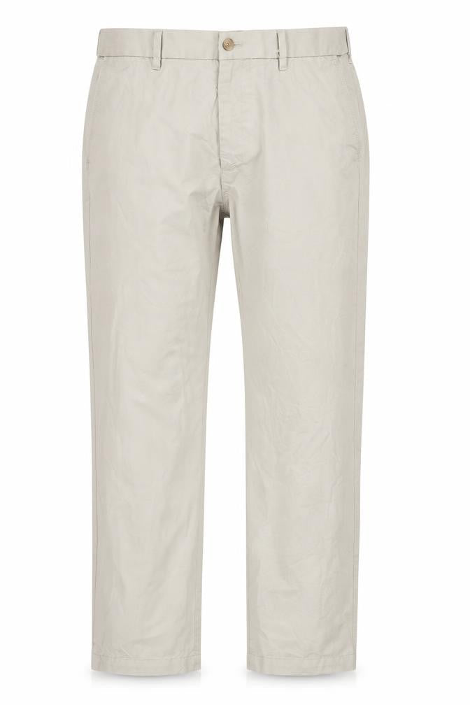 Marks & Spencer Men Beige 36W 31L Blue Harbour Cotton Chino Trousers