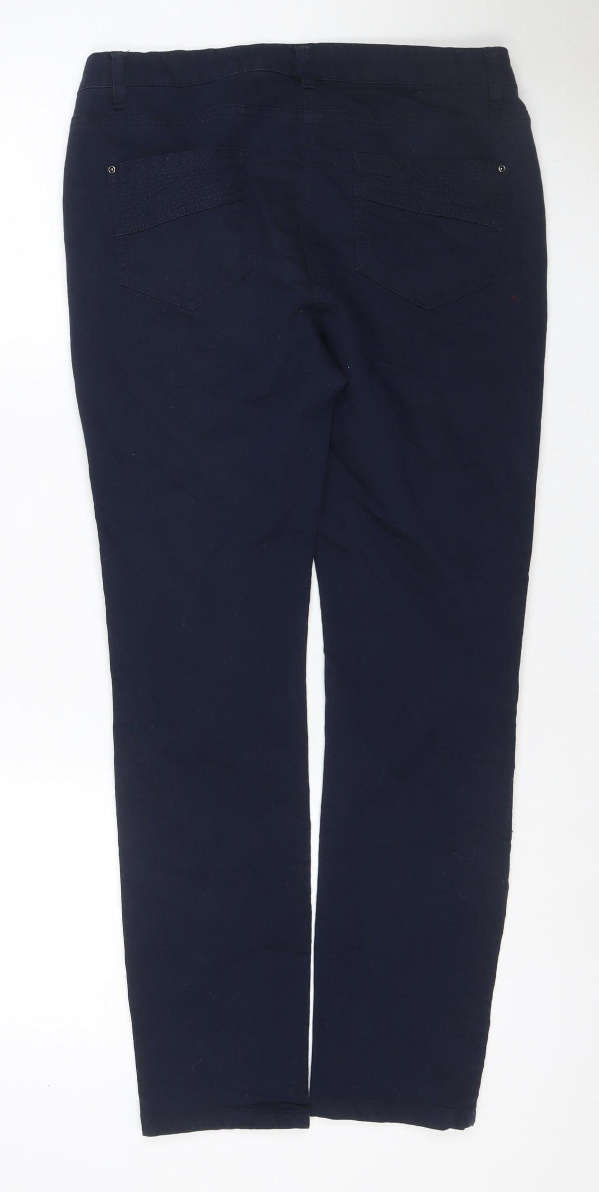 Moods Denim Women’s Blue Petite 14 Cropped Straight Trousers