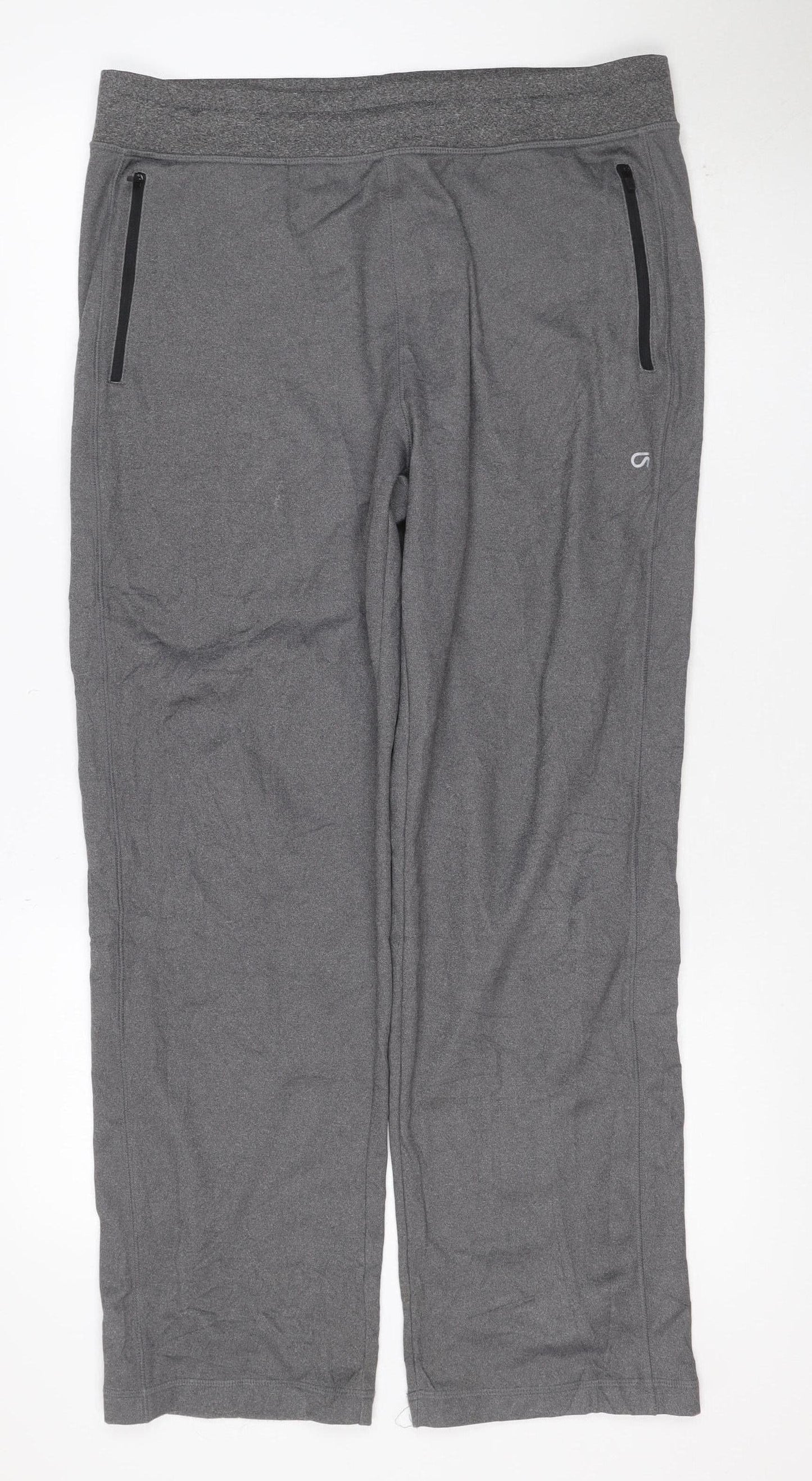 GapFit Men’s Grey M Jogger Track Pants Zip Pockets gDry