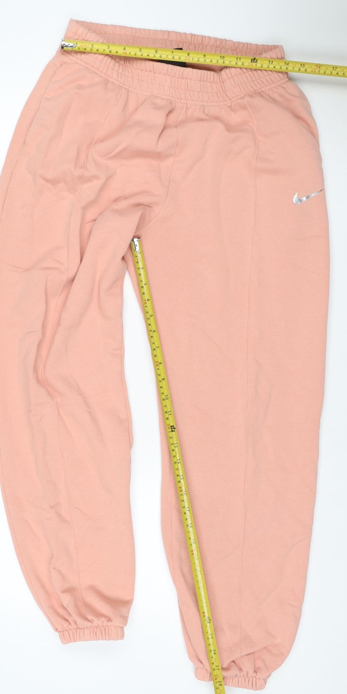 Nike Women Pink M Jogger Sweatpants Elastic Waist Logo