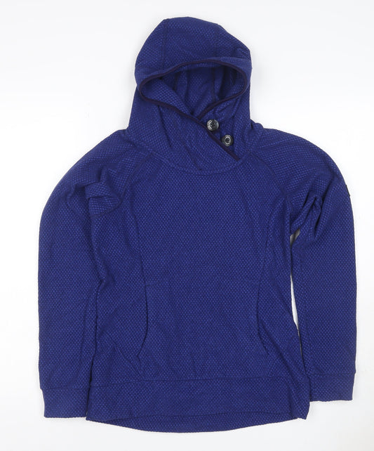 Berghaus Women Blue UK 8 Henley Hooded Fleece Pullover Hoodie