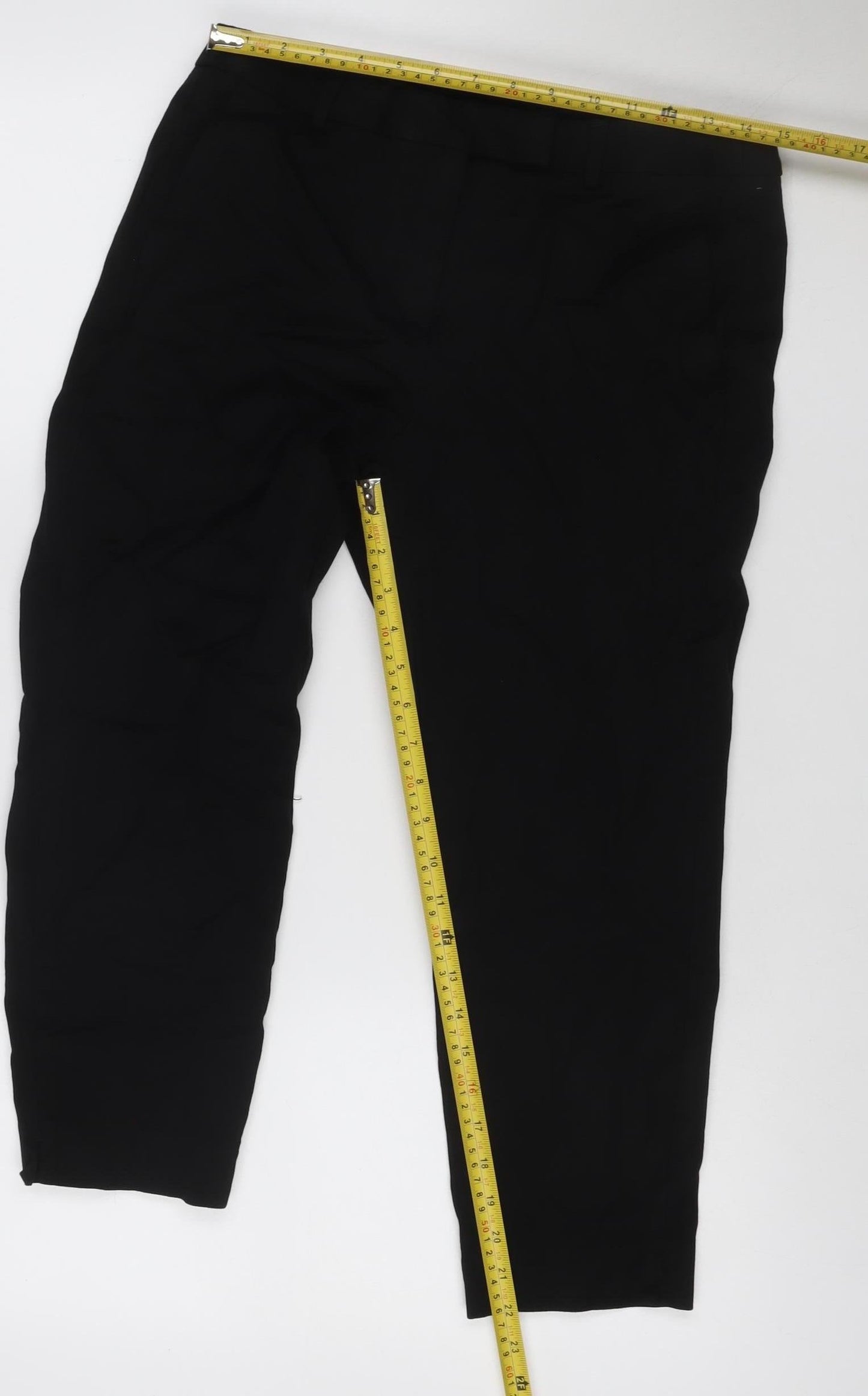 Marks and Spencer The Mia Women's Black Slim Trousers UK 14 Short
